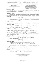 Đề thi giáo viên dạy giỏi cấp tỉnh Bắc Ninh năm học 2010 – 2011 kiểm tra năng lực môn thi: Toán THPT24373