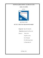 TIỂU LUẬN  học PHẦN THUẾ đề tài 7 THUẾ THU NHẬP DOANH NGHIỆP 