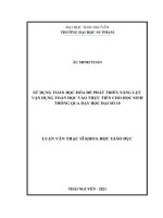(Luận văn thạc sĩ) Sử dụng toán học hóa để phát triển năng lực vận dụng toán học vào thực tiễn cho học sinh thông qua dạy học đại số 10