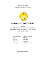 Các nhân tố ảnh hưởng đến quyết định lựa chọn sử dụng dịch vụ NH của khách hàng trẻ tuổi trên địa bàn hà nội 028