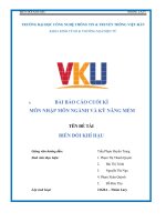 BÀI báo cáo CUỐI kì môn NHẬP môn NGÀNH và kỹ NĂNG mềm tên đề tài BIẾN đổi KHÍ hậu 