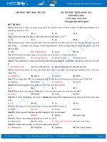 Bộ 5 đề thi thử THPT QG môn Hóa học năm 2021-2022 có đáp án Trường THPT Bắc Trà My