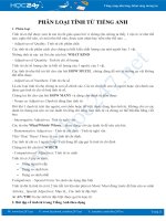 Phân loại tính từ Tiếng Anh