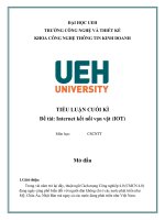 TIỂU LUẬN CUỐI kì đề tài internet kết nối vạn vật (IOT) 