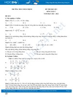 Bộ 5 đề thi HK1 môn Toán 7 có đáp án năm 2021-2022 Trường THCS Thái Thịnh