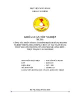 Công tác phân tích tài chính khách hàng doanh nghiệp trong hoạt động cho vay tại NH TMCP sài gòn thương tín chi nhánh long biên – thực trạng và giải pháp 038