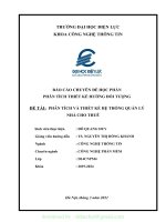 BÁO cáo CHUYÊN đề học PHẦN PHÂN TÍCH THIẾT kế HƯỚNG đối TƯỢNG đề tài PHÂN TÍCH và THIẾT kế hệ THỐNG QUẢN lý NHÀ CHO THUÊ 
