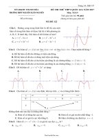 Đề thi thử THPT quốc gia Toán 2017 lần 1  Mã đề 122  Trường THPT Nguyễn Xuân Nguyên24508