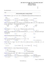 Đề thi 8 tuần học kỳ 1 năm học 2016  2017 môn: Toán 1223007