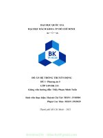 ĐỒ án hệ THỐNG TRUYỀN ĐỘNG thiết kế hệ thống dẫn động xe tải trên đường raytrụcphương án 5 