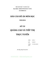 BÁO cáo đồ án môn học VIE1054 đề tài QUẢNG cáo và TIẾP THỊ TRỰC TUYẾN 