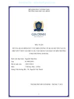 QUAN điểm DUY vật BIỆN CHỨNG về QUANHỆTỒNTẠI xãhội với ý THỨC xã hội và sự vận DỤNG vào BẢOVỆ môi TRƯỜNGỞ địa PHƯƠNG ANHCHỊ  