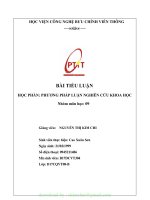 TIỂU LUẬN học PHẦN PHƯƠNG PHÁP LUẬN NGHIÊN cứu KHOA học anhchị hãy nêu cấu trúc của một bài báo khoa học và nội dung cần trình bày trong mỗi phần phân tích 1 ví dụ 