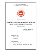 Đồ Án Nghiên cứu triển khai giải pháp giám sát mạng doanh nghiệp mã nguồn mở obsevium