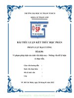 TIỂU LUẬN PHÁP LUẬT đại CƯƠNG đề tài  vi phạm pháp luật của sinh viên hiện nay   những vấn đề lý luận và thực tiễn  