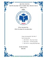 Đồ án lập trình web đề tài xây dựng web xem phimonline 