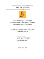 BÁO cáo THỰC tập DOANH NGHIỆP tại TRƯỜNG TRUNG cấp NGHỀ GTVT NAM ĐỊNH NGÀNH CÔNG NGHỆ kỹ THUẬT ô tô tìm HIỂU QUÁ TRÌNH sửa CHỮA, bảo DƯỠNG các LOẠI XE ô tô tải 