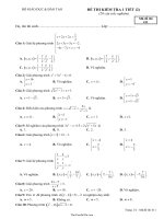 Đề thi kiểm tra 1 tiết môn Toán  Mã đề thi 41122329