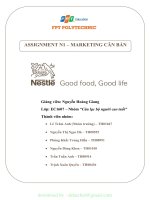 ASSIGNMENT n1 – MARKETING căn bản công ty TNHH nestlé việt nam 