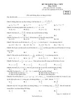 Đề thi kiểm tra 1 tiết môn: Toán  Mã đề thi 13223536