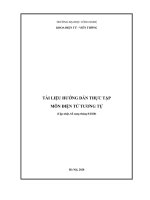 Tài liệu hướng dẫn thực tập môn điện tử tương tự – 2020 – UET