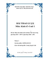 THẢO LUẬN ̣ môn kinh tế vĩ mô 1 đề tài phân tích chính sách tài khoá việt nam trong giai đoạn 2015 – 2019 và giai đoạn 2020 – 2021 
