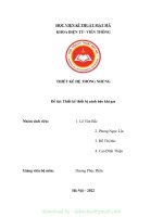 THIẾT kế hệ THỐNG NHÚNG đề tài thiết kế thiết bị cảnh báo khí gas 