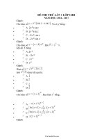 Đề thi thử lần 1 Toán 12  Năm học 2016201724688