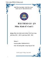 Đề tài Phân tích chính sách tài khoá Việt Nam trong giai đoạn 2015 – 2019 và giai đoạn 2020 – 2021