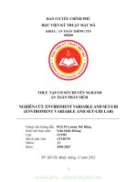 THỰC tập cơ sở CHUYÊN NGHÀNH AN TOÀN PHẦN mềm NGHIÊN cứu ENVIROMENT VARIABLE AND SET UID (ENVIROMENT VARIABLE AND SET UID LAB) 