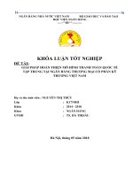 Giải pháp hoàn thiện mô hình thanh toán quốc tế tập trung tại NHTMCP kỹ thương việt nam   khoá luận tốt nghiệp 014