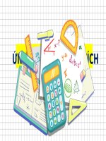 tiểu luận ứng dụng của đạo hàm một biến  các ứng dụng của giải tích 