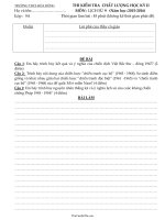 Thi kiểm tra chất lượng học kỳ II môn: Lịch sử 9 (năm học: 2015  2016)31043