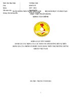 Đánh giá tác động của các nhân tố ảnh hưởng đến sự biến động giá của nhóm cổ phiếu NH trên thị trường chứng khoán việt nam 2010 2020 778