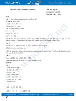 Bộ đề thi HK1 môn Toán 6 KNTT có đáp án năm 2021-2022 Trường THCS Nguyễn Khuyến