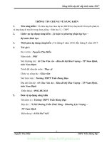 (SKKN CHẤT 2020) tổ chức dạy học theo dự án (DHTDA) chuyên đề di truyền phân tử và ứng dụng di truyền trong chọn giống – sinh học 12   THPT 