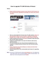 How to upgrade TP LINK wireless  n router
