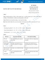 Bộ 4 đề thi HK1 môn Sinh học 10 năm 2021-2022 - Trường THPT Nguyễn Thị Minh Khai có đáp án