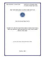 (Luận văn thạc sĩ) Nghiên cứu phương pháp phát hiện tự động polyp dựa trên lọc Hessian, biến đổi Hough và đặc trưng biên trong ảnh Y học