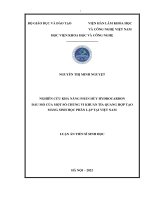 (Luận án tiến sĩ) Nghiên cứu khả năng phân hủy hydrocarbon dầu mỏ của một số chủng vi khuẩn tía quang hợp tạo màng sinh học phân lập tại Việt Nam