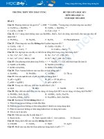 Bộ 5 đề thi giữa HK1 môn Hóa học 11 năm 2021-2022 có đáp án Trường THPT Tôn Thất Tùng