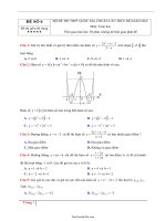 Bộ đề thi THPT quốc gia chuẩn cấu trúc bộ giáo dục môn: Toán Học  Đề 630828