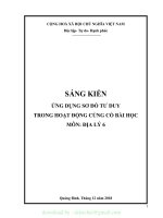 (SKKN CHẤT 2020) ứng dụng sơ đồ tư duy trong hoạt động cũng cố bài học   môn địa lí 6 