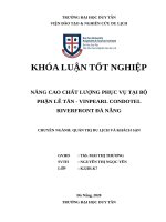 NÂNG CAO CHẤT LƯỢNG PHỤC vụ tại bộ PHẬN lễ tân   VINPEARL CONDOTEL