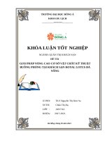 GIẢI PHÁP NÂNG CAO cơ sở vật CHẤT kỹ THUẬT BUỒNG PHÒNG tại KHÁCH sạn ROYAL LOTUS đà NẴNG 