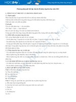 Phương pháp giải bài tập chuyên đề phản ứng hóa học năm 2021