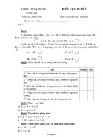 Bài giảng môn toán lớp 6  Đề 1 Kiểm tra: đại số năm học 20052006 (thời gian làm bài: 45 phút)27251