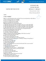 Bộ đề thi giữa HK1 môn Địa lý 11 năm 2021-2022 - Trường THPT Trần Suyền có đáp án