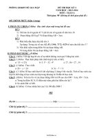 Đề thi học kỳ I năm học : 20132014 môn : toán 6 thời gian: 90 phút (không kể thời gian phát đề )25124