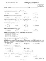 Đề thi kiểm tra 1 tiết môn Toán  Mã đề thi 10925017